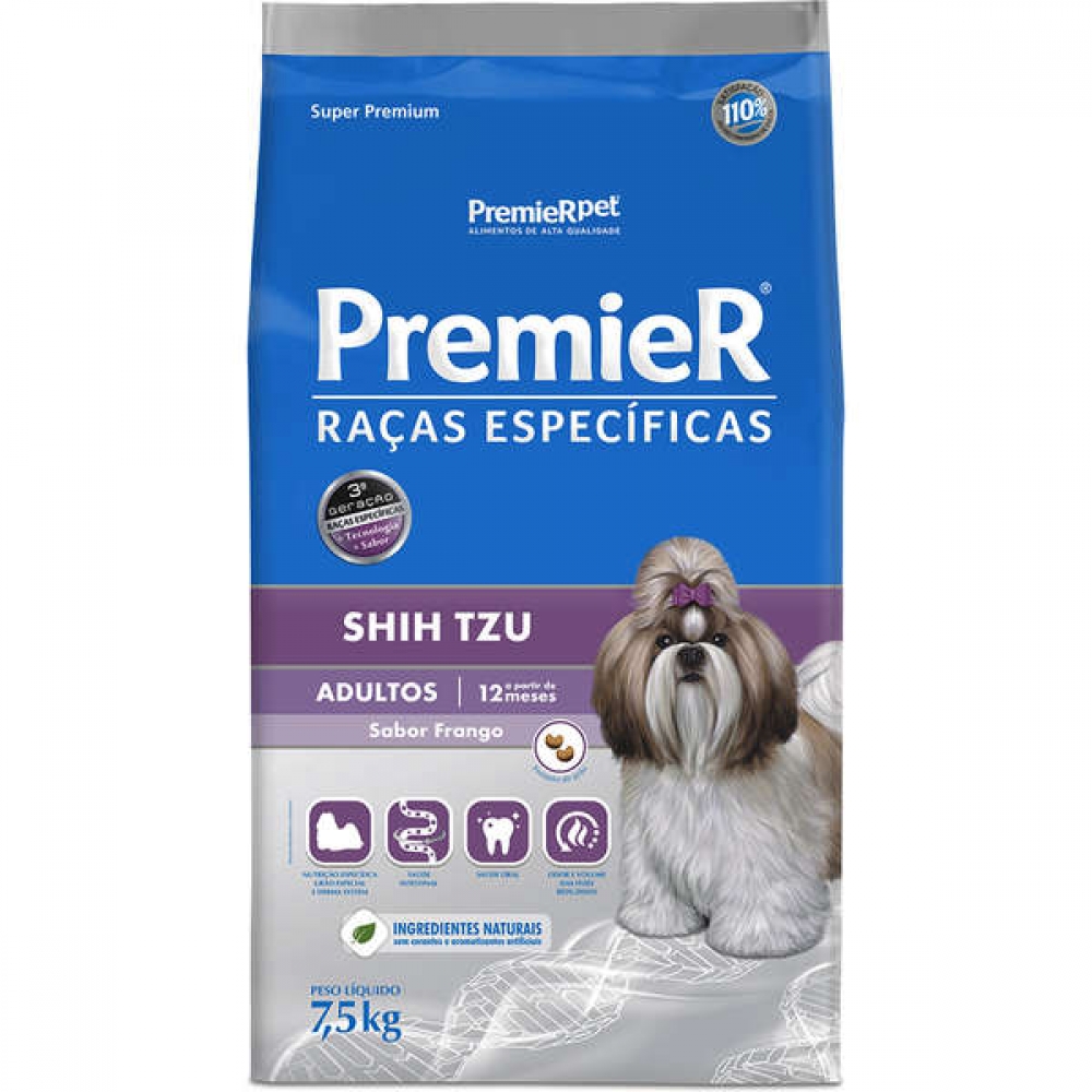 Ração Premier Raças Especificas Shih Tzu Adultos 7,5 kg