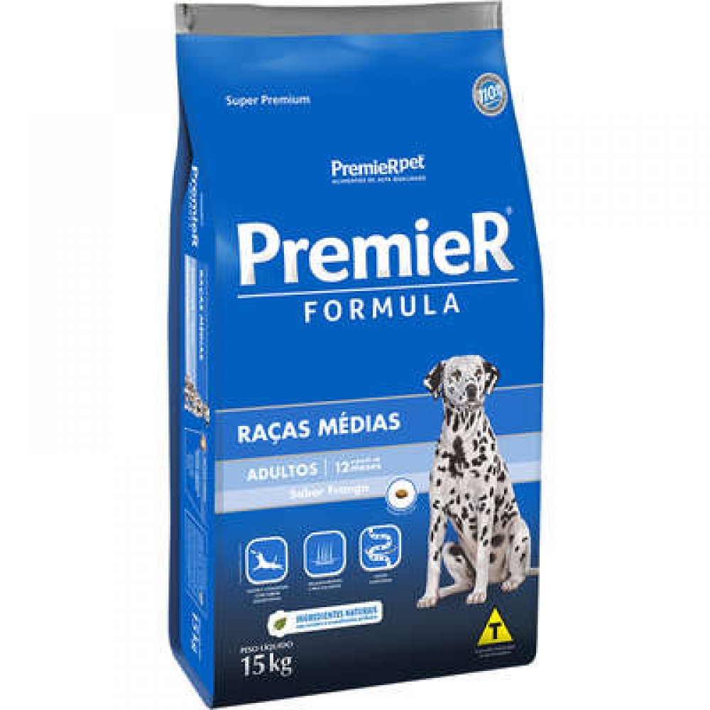 Ração Premier Cães Adultos Raças Medias 15 kg