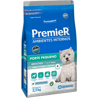 Ração Premier Ambiente Interno Adulto Raças Pequenas 2,5 kg