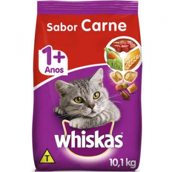 Ração Whiskas Adulto Carne 10 kg