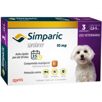 simparic 10 mg 3 Comprimidos