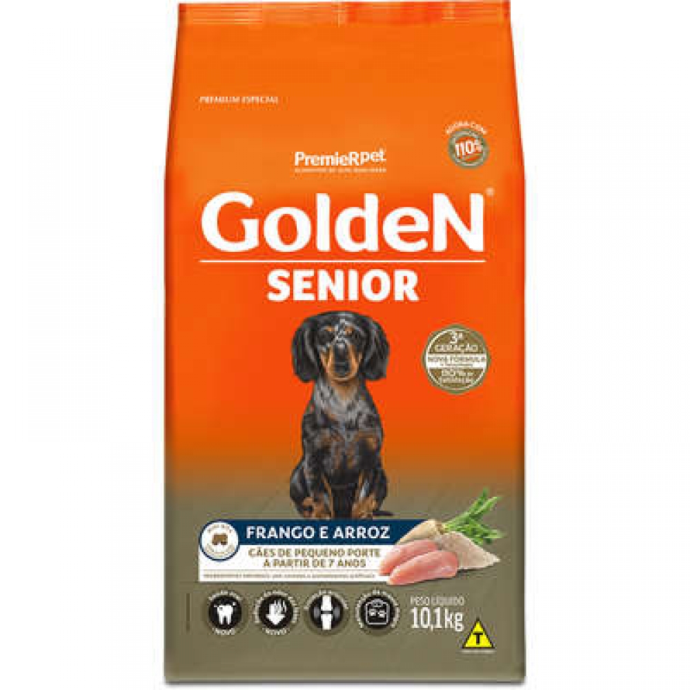 Ração Golden Cães Adultos Senior Minibits 10,1 kg