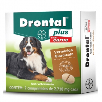 Drontal plus sabor carne para 35 kg