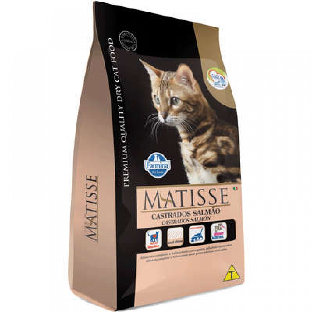 Ração Matisse Gatos Adultos Castrado Salmão e Arroz 2 kg