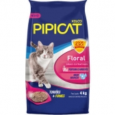 Areia Para Gatos Pipicat Floral 4 kg