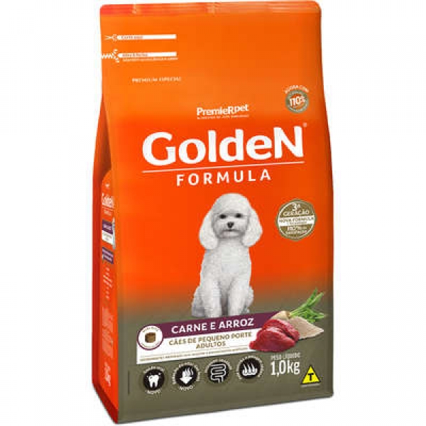 Ração Golden Cães Adultos Minibits Carne 1 kg