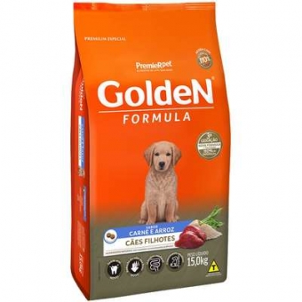 Ração Golden Cães Filhotes Raças Grandes Carne 15 kg