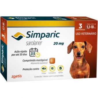 simparic 20 mg 3 Comprimidos