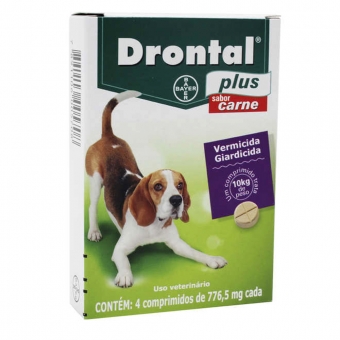 Drontal plus sabor carne para 10 kg
