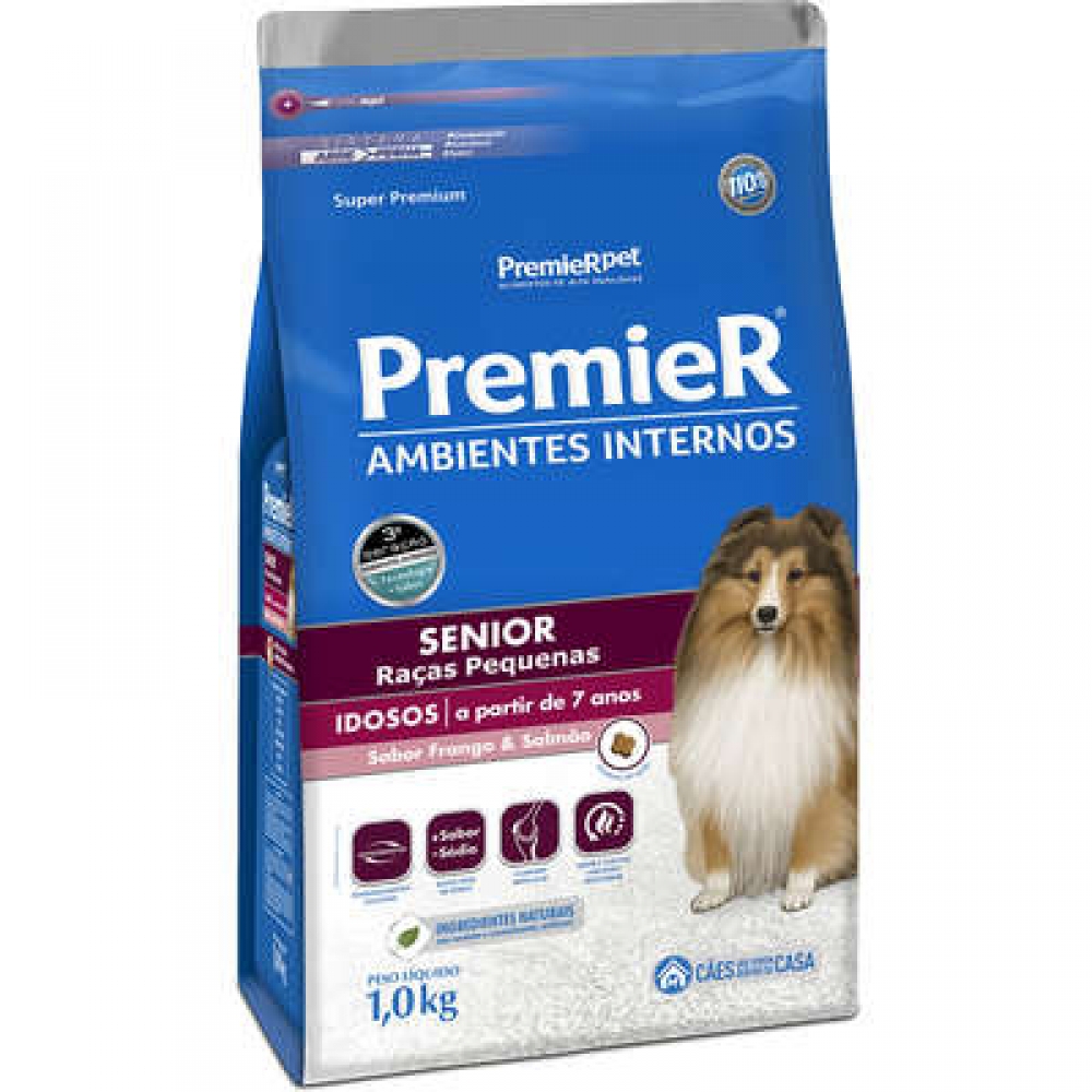 Ração Premier Ambientes Internos Senior - 1 kg