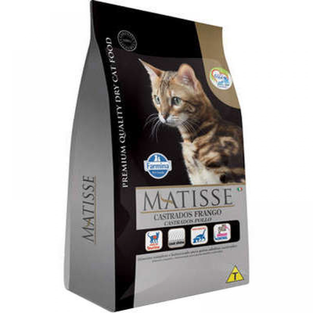 Ração Matisse Gatos Adultos Castrado Frango 2 kg