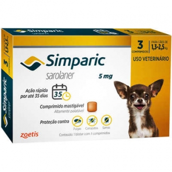 simparic 5 mg 3 Comprimidos