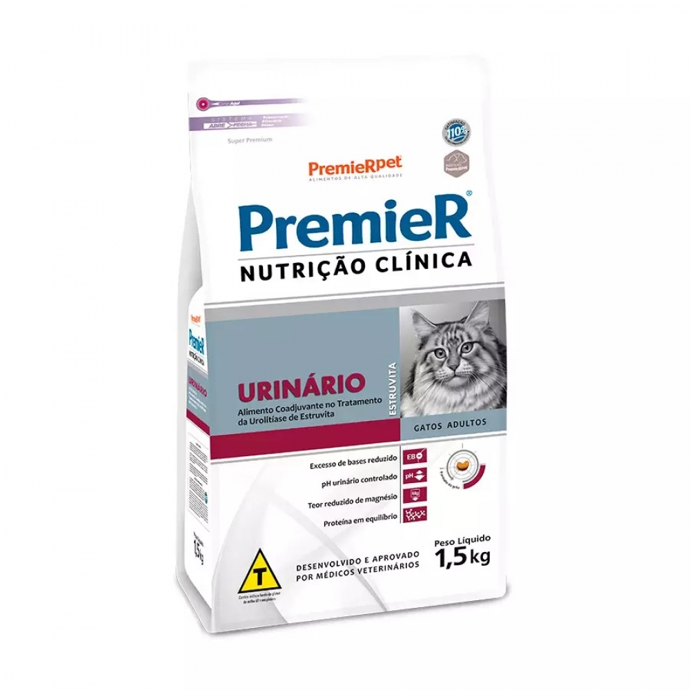 Ração Premier Nutrição Clínica Urinário Gatos 1,5 kg