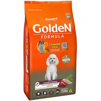 Ração Golden Cães Adultos Minibits Carne 15 kg