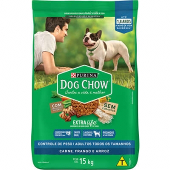 Ração Dog Chow Controle de Peso Frango e Arroz 15 kg
