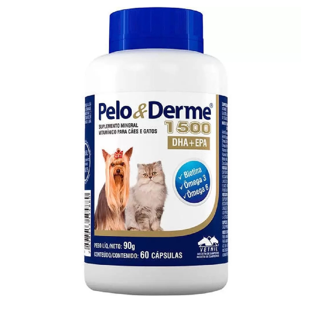 Pelo e Derme 1500mg 60 Capsulas